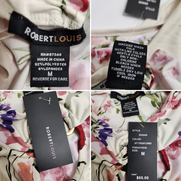 🆕️⬇️Robert Louis Sleeveless High-low Floral Dress - Picture 7 of 8